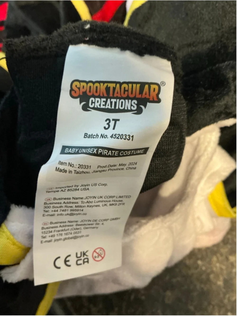 Spooktacular Creations Pirate Costume for Kids Halloween 3T NEW